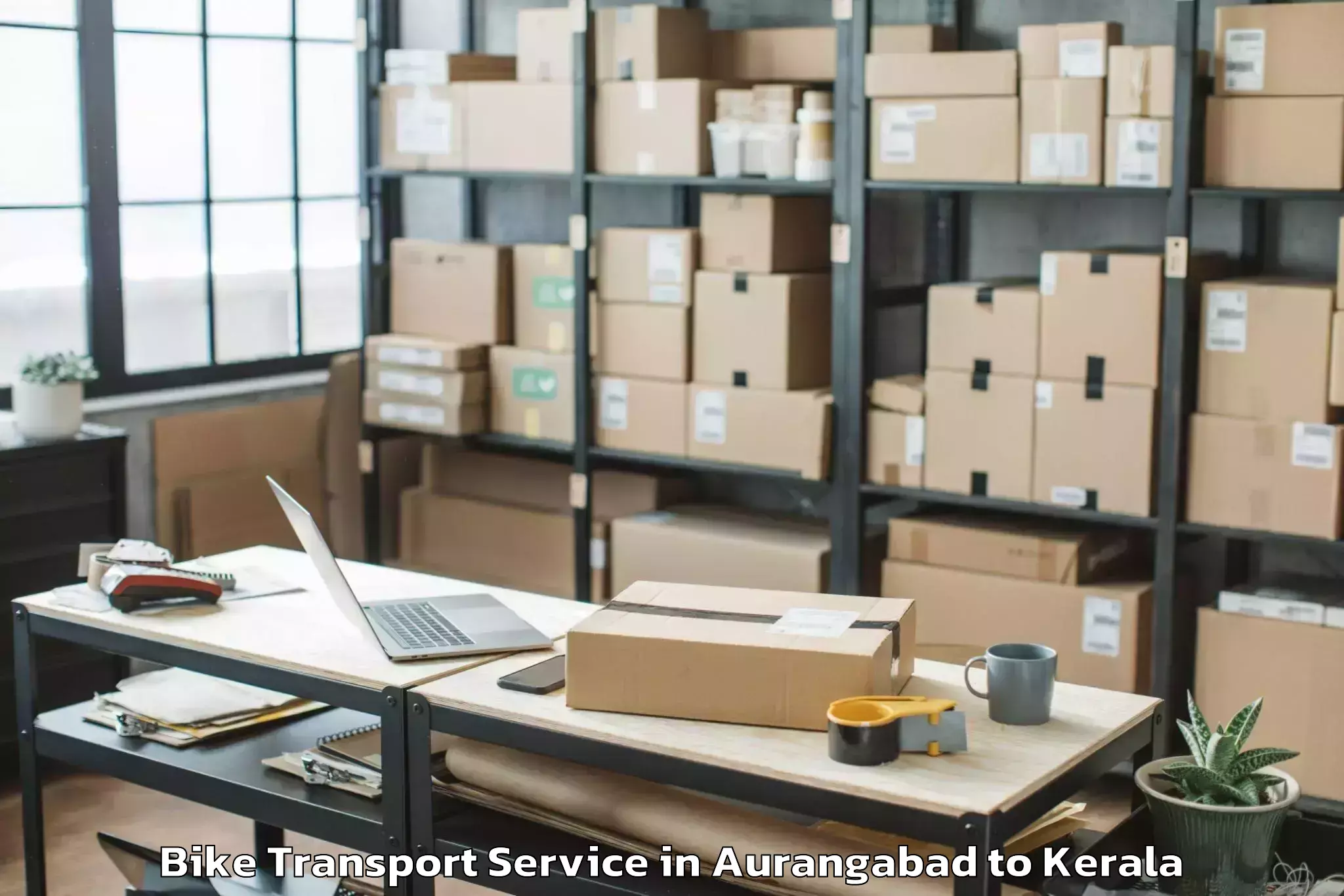 Reliable Aurangabad to Gold Souk Grande Mall Kochi Bike Transport